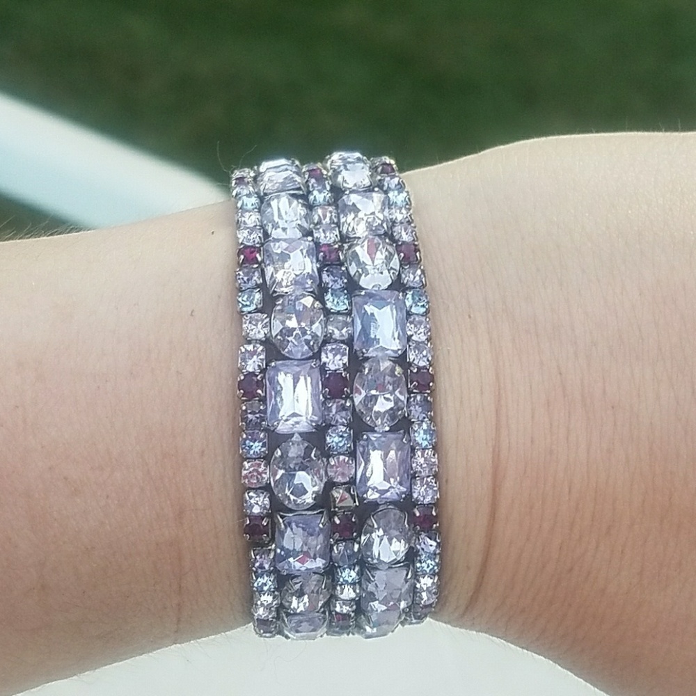 Purple Rhinestone Bracelet - Picture 3 of 4